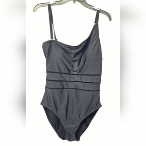 Bleu Rod Beattie Black One Piece Swim Suit Women's Size 14 NWT